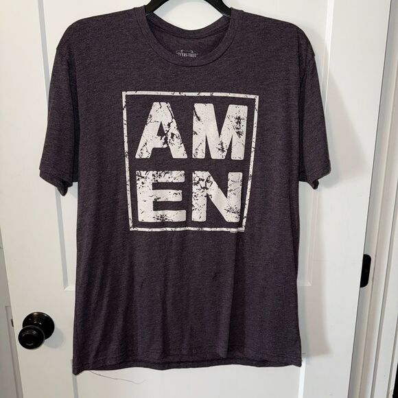 Purple Short Sleeve Tee with Graphic Design - Picture 1 of 3